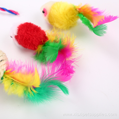 ball plastic feather gift combination pack cat toys